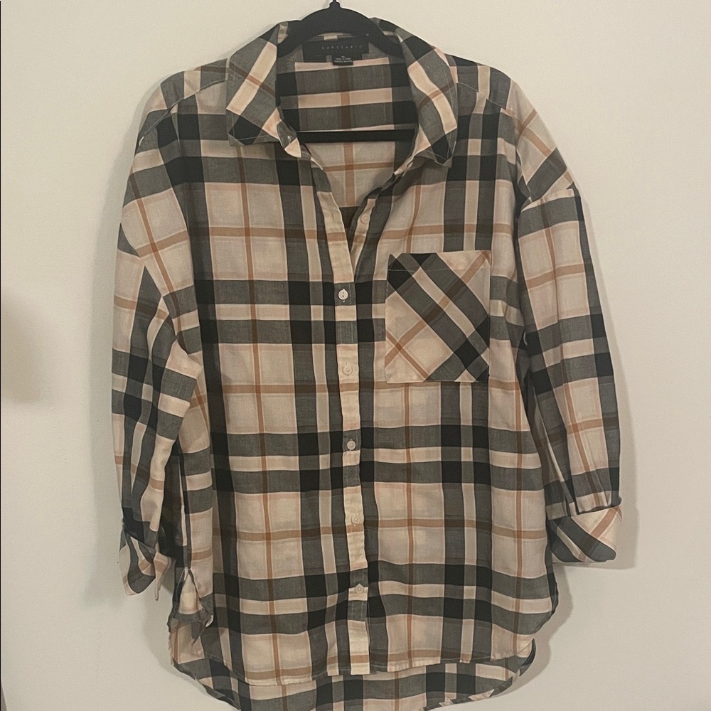 Sanctuary Plaid Button-Up Shirt